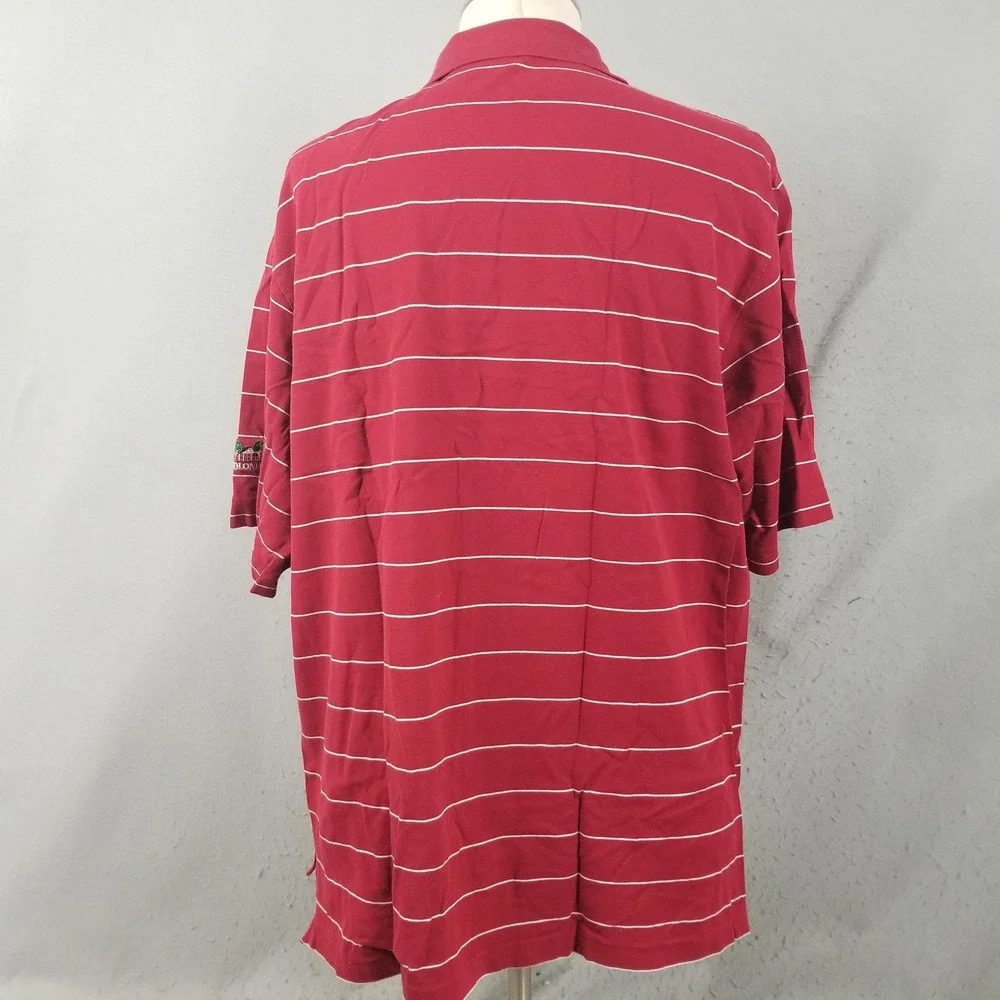 Polo Golf Ralph Lauren Polo Shirt Mens XL Red Stripe Pima Cotton Colonial Golf